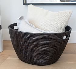 Tava Handwoven Rattan Laundry Basket