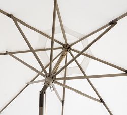 9' Round Outdoor Patio Umbrella &ndash; Eucalyptus Tilt Frame​