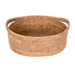 Tava Handwoven Rattan Oval Basket