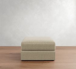 Big Sur Square Arm Slipcovered Sectional Storage Ottoman