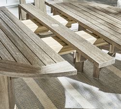 Indio Eucalyptus Round Extendable Outdoor Dining Table (48&quot;-93&quot;)