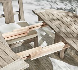 Indio Eucalyptus Round Extendable Outdoor Dining Table (48&quot;-93&quot;)