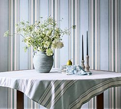 Kravet Meadow Stripe Cotton/Linen Table Throw