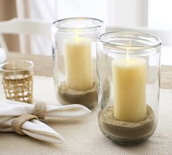 Brie Handcrafted Glass Hurricane Candle Holder