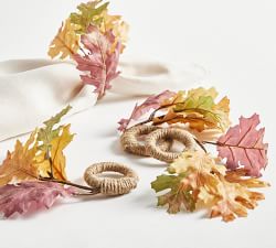 Autumnal Leaf Napkin Rings - Set of 4