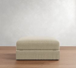 Big Sur Square Arm Slipcovered Sectional Storage Ottoman