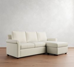 Cameron Modern Roll Arm Reversible Sleeper Chaise Sectional (88")