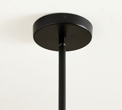 Manor Outdoor Glass &amp; Iron Cylinder Pendant (14")