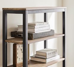 Thorndale Reclaimed Wood Open Bookcase with Drawers (34")