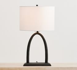 Easton Forged Iron Arc Table Lamp (22")