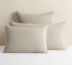 European Striped Dobby Linen Sham