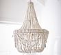 Francesca Wood Bead Chandelier (23")
