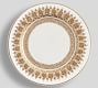 Gold Diya Pattern Stoneware Dinner Plates - Set of 4