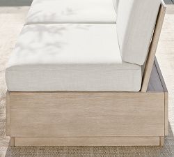 Indio Eucalyptus Modern Platform 4-Piece Outdoor Sectional (91")