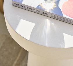 Pomona Concrete Round Outdoor Side Table (12")