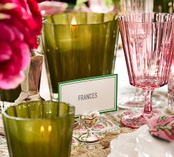 Scalloped Glass Candle Holder