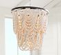 Amelia Wood Bead Chandelier (24")
