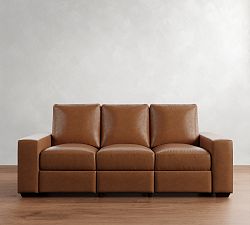 Big Sur Square Arm Leather Power Reclining Sofa (90")
