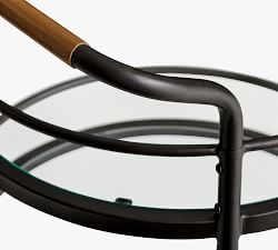 Hugo Round Metal Bar Cart