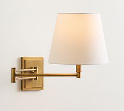 Leah Iron Swing Arm Sconce (14")