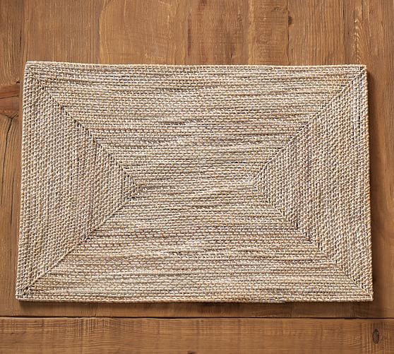 Tava Handwoven Rattan Rectangular Placemats