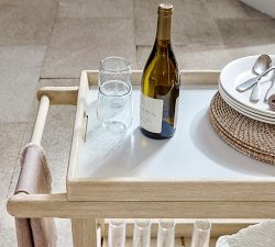 Saratoga Outdoor Rolling Bar Cart (35")