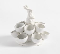 Botanical Bunny Stoneware Egg Holder