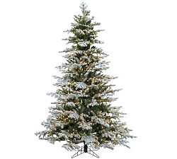 Lapland Faux Flocked Lit Christmas Tree