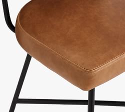 Maison Leather Swivel Desk Chair - Thumbnail 2