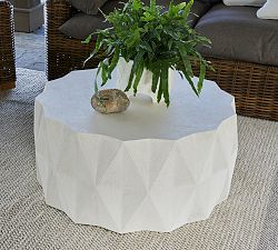 McCready Cast Stone Round Outdoor Coffee Table (40")