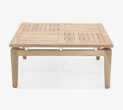 Miami Outdoor Teak 5-Piece Side Chair Seating Set with Coffee Table