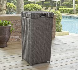 Benson Outdoor Wicker Trash Bin