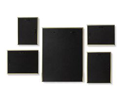 Brass Gallery Frames with Shelf - Set of 5