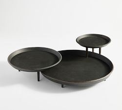 Handcrafted Metal Tiered Tray