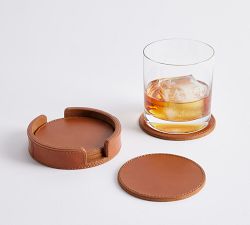 Leather Coasters - Set of 4