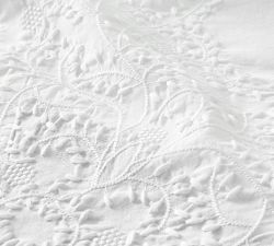 Monique Lhuillier Embroidered Cotton/Linen Table Throw