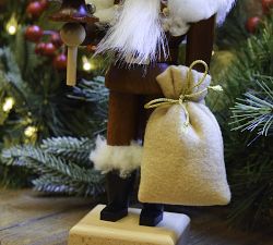 Traditional Santa Claus Nutcracker With Toy Bag
