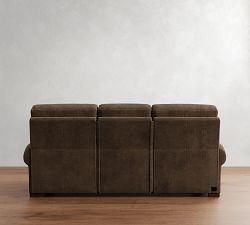 Turner Roll Arm Leather Power Sofa (88")