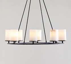 Windham Round Alabaster Chandelier (33")