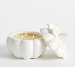 Ceramic Pumpkin Candle - Pumpkin Pie