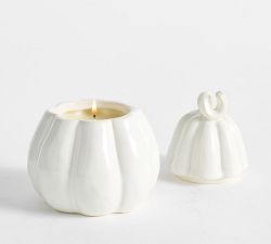 Ceramic Pumpkin Candle - Pumpkin Pie