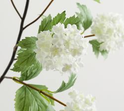 Faux White Viburnum Branch