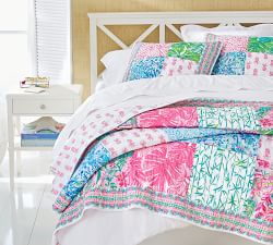 Lilly Pulitzer Pineapple Party Patchwork Cotton Quilt &amp; Shams