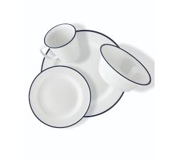 Porcelain Bistro Dinnerware Set, Set of 16