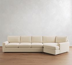 Pearce Square Arm Deep Seat Cuddle Chaise Sectional (137"&ndash;167")