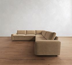 Sierra Leather 3-Piece L-Shaped Sectional (127")