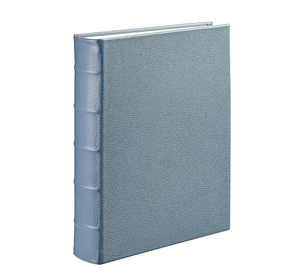 Leather Bound Photo Albums - Medium, Slate Blue