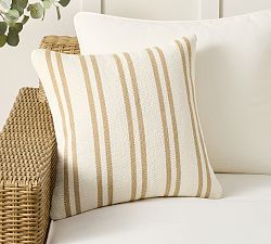 Modern Farmhouse Thin Striped Outdoor Pillow