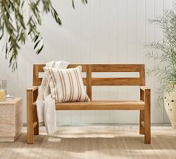 Modern Farmhouse Thin Striped Outdoor Pillow