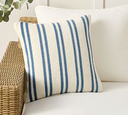 Modern Farmhouse Thin Striped Outdoor Pillow